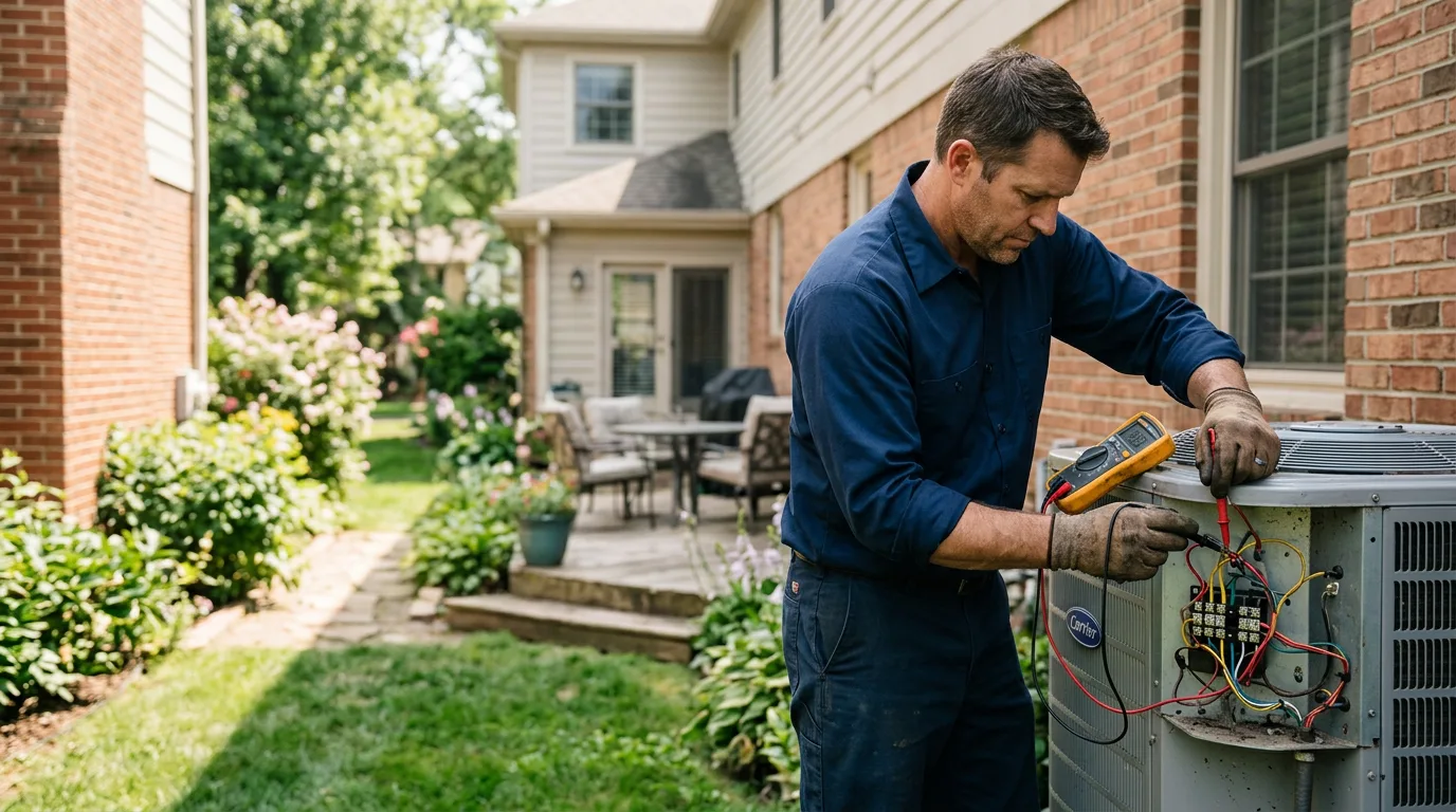 HVAC technician working near Earlville, IA